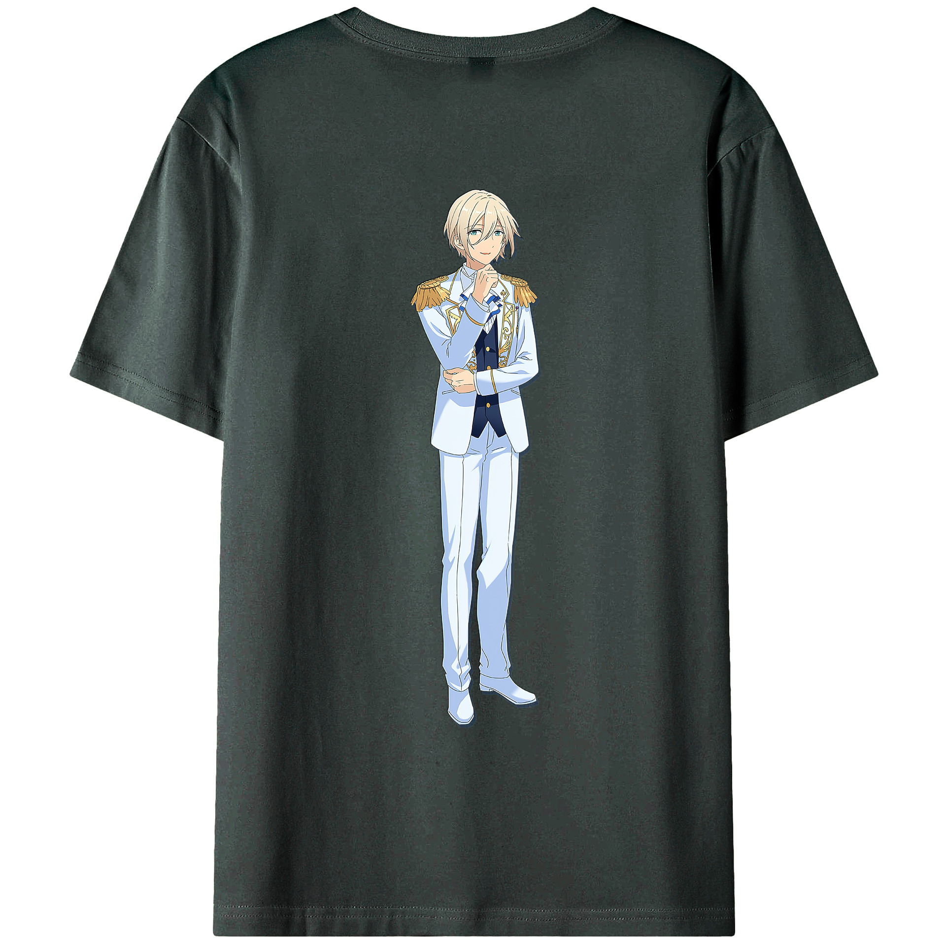 （画像用） あんさんぶるスターズ! Ensemble Stars 綿100％ メンズ半袖Tシャツ（バックプリント） 通気性